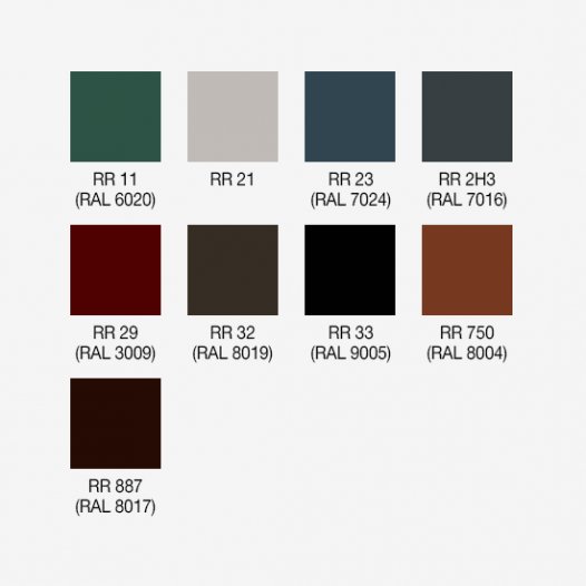 Доступные цвета покрытия GreenCoat Pural BT, matt